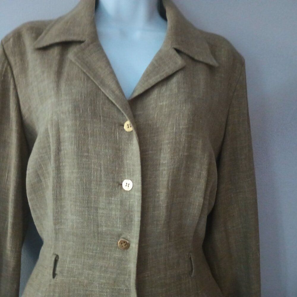 Ellen Tracy Tan Neutral Dress, w/o belt, pencil dress